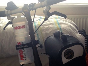David's Brompton bicycle, monkii clip and monkii cage