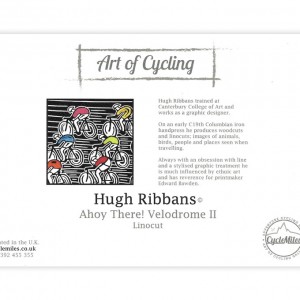 Ahoy There! Velodrome II Bicycle Greeting Card by Hugh Ribbans