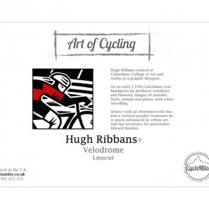 Velodrome Bicycle Greeting Card by Hugh Ribbans