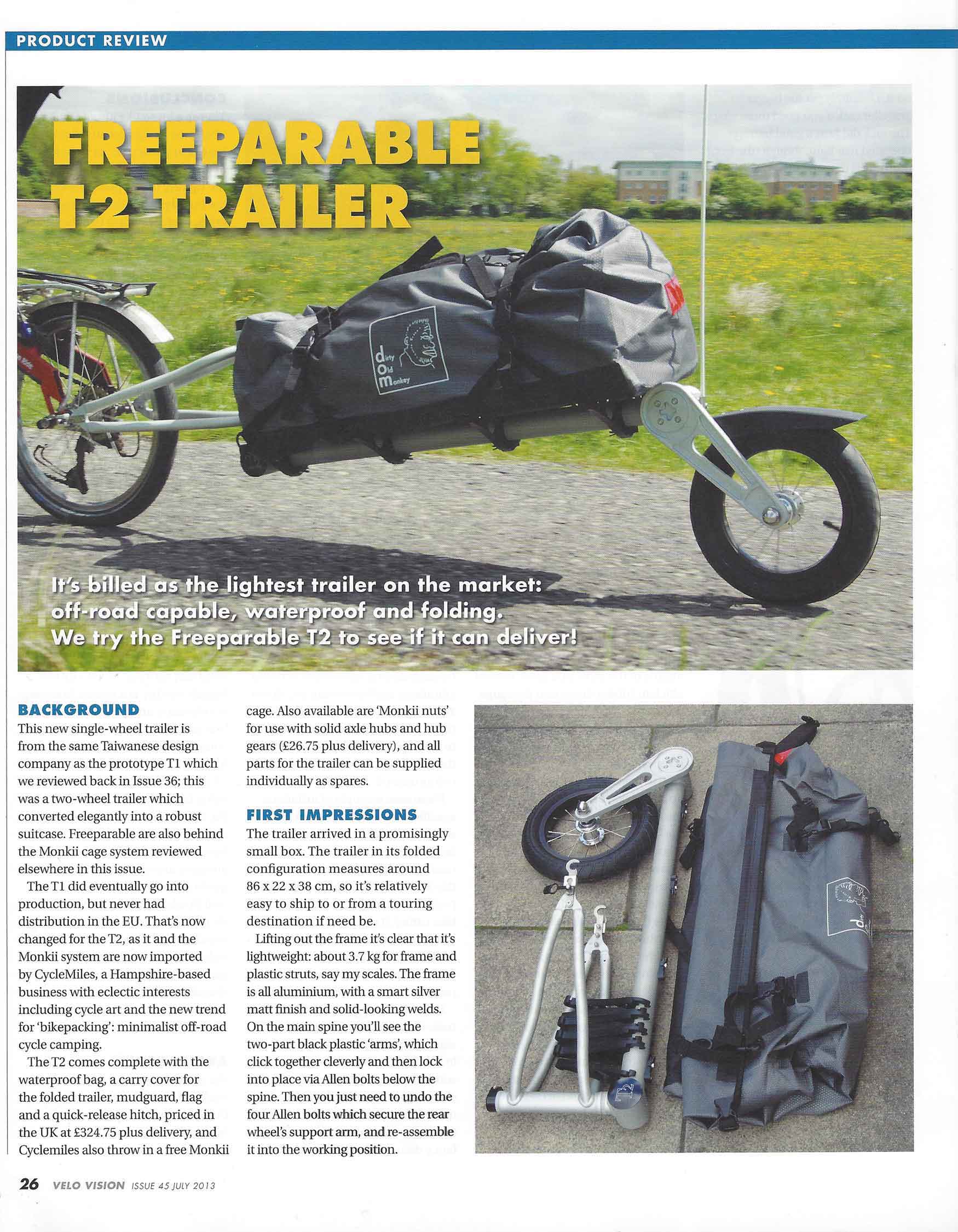 T2 single wheel bicycle trailer review
