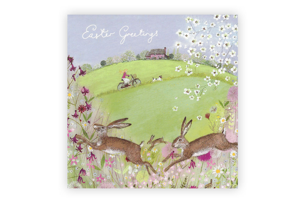 Easter Bicycle Greeting Card Pack of 5