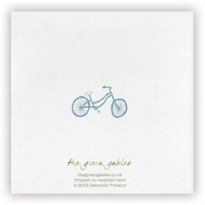 Best Wishes Green Bicycle Greeting Card