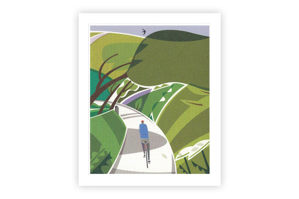 Lost Lanes Bicycle Greeting Card by Andrew Pavitt