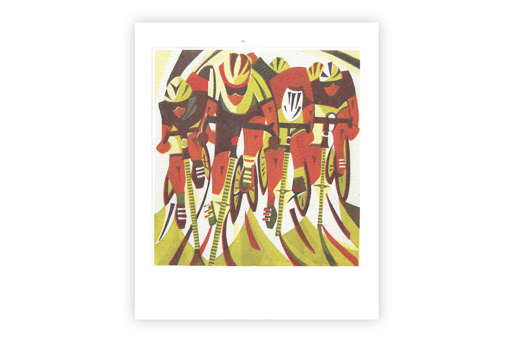 Road Race Bicycle Greeting Card by Paul Cleden