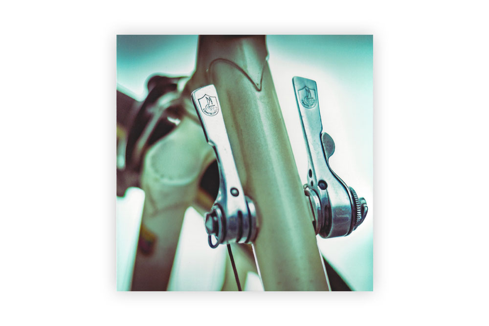 Vintage Gear Levers Bicycle Greeting Card