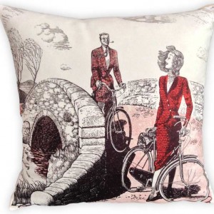 CycleMiles Vintage Couple Bicycle Cushion