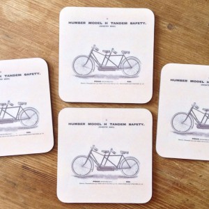 CycleMiles Humber Model H Tandem Bicycle Drinks Coaster