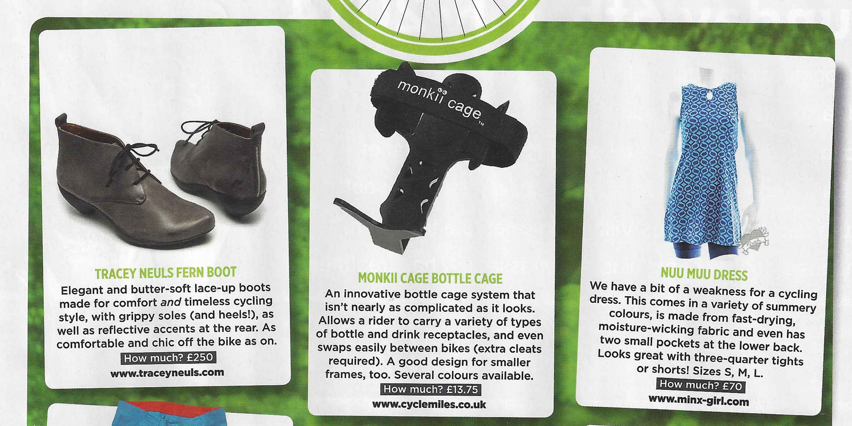 monkii cage Featured in Women's Cycling Magazine