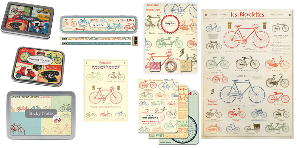 New Cavallini & Co. Vintage Cycling Stationery. 