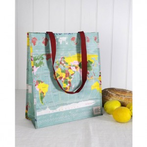 World Map Shopper Bag