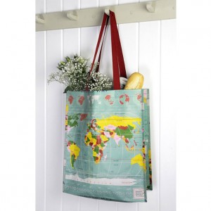 World Map Shopper Bag