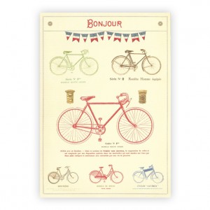 Les Bicyclettes Greeting Card