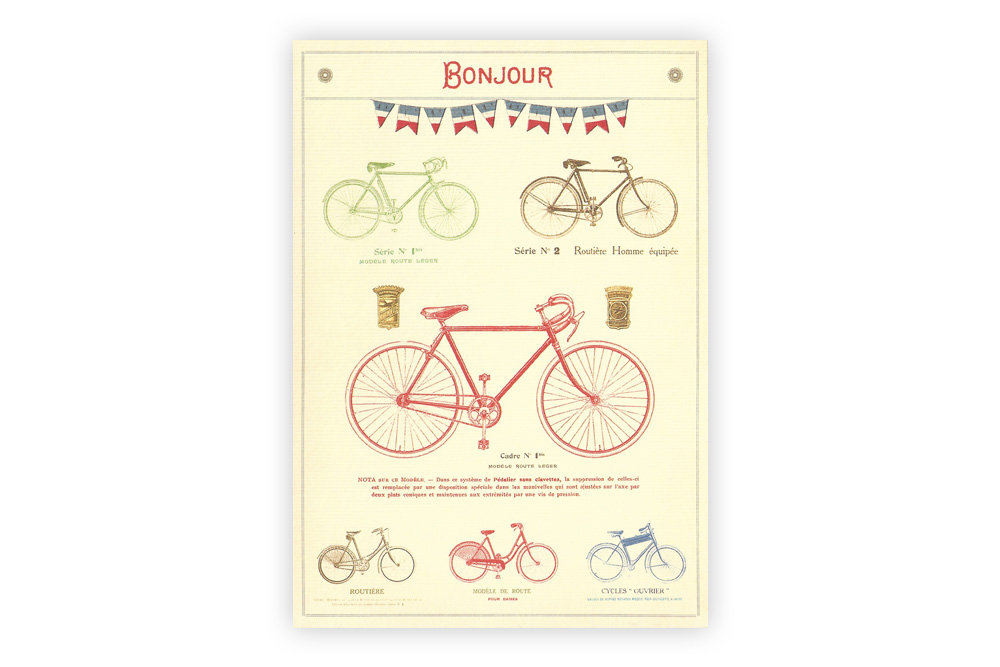 Les Bicyclettes Greeting Card