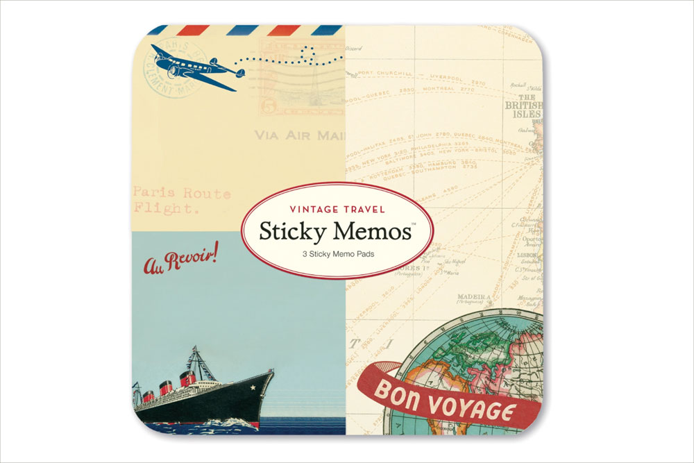 Vintage Travel Sticky Memos