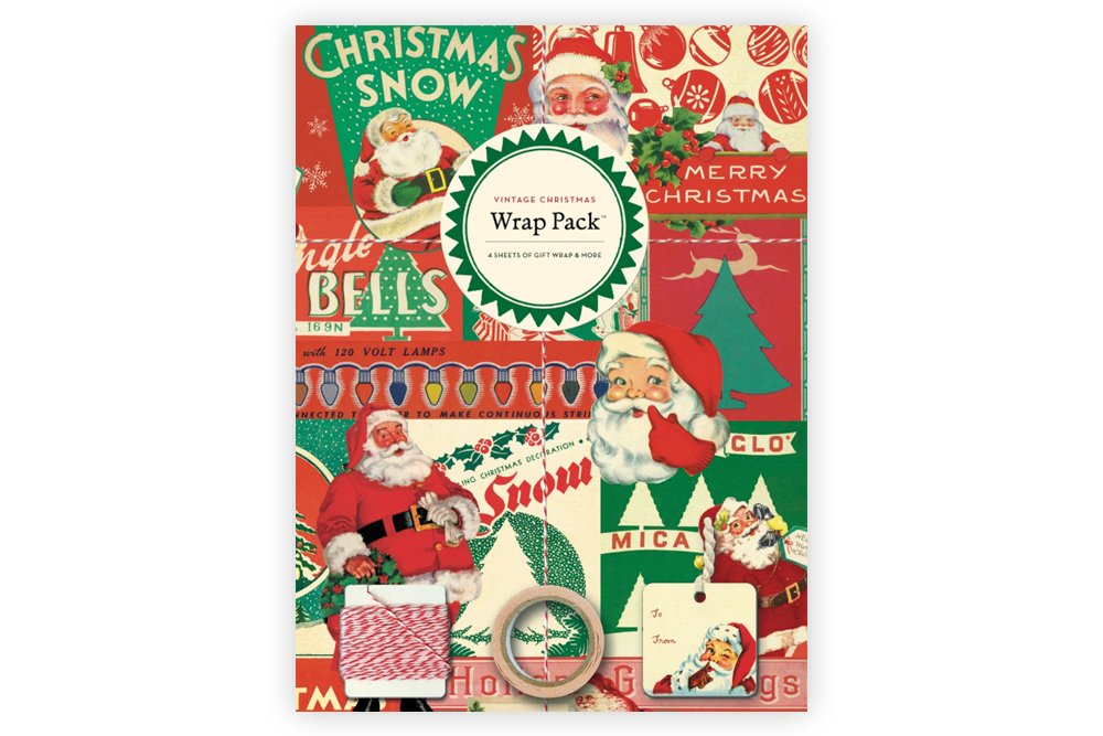 Vintage Christmas Bicycle Wrap Pack