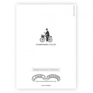 Champagne Cyclist Bicycle Greeting Card