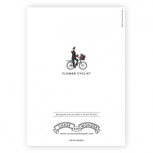 Flower Cyclist Bicycle Greeting Card