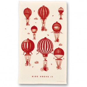 Chase and Wonder They Ride Above It Bicycle Tea Towel
