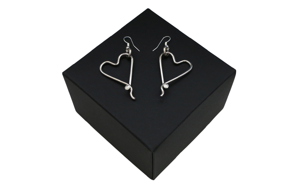 Respoke Bicycle Jewellery Heart Earrings