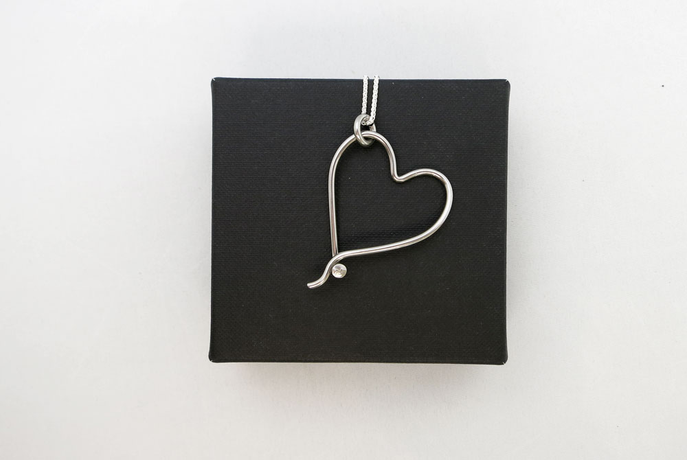 Respoke Bicycle Jewellery Heart Necklace