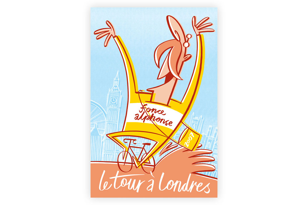 Le Tour a Londres Litho Print by Beach