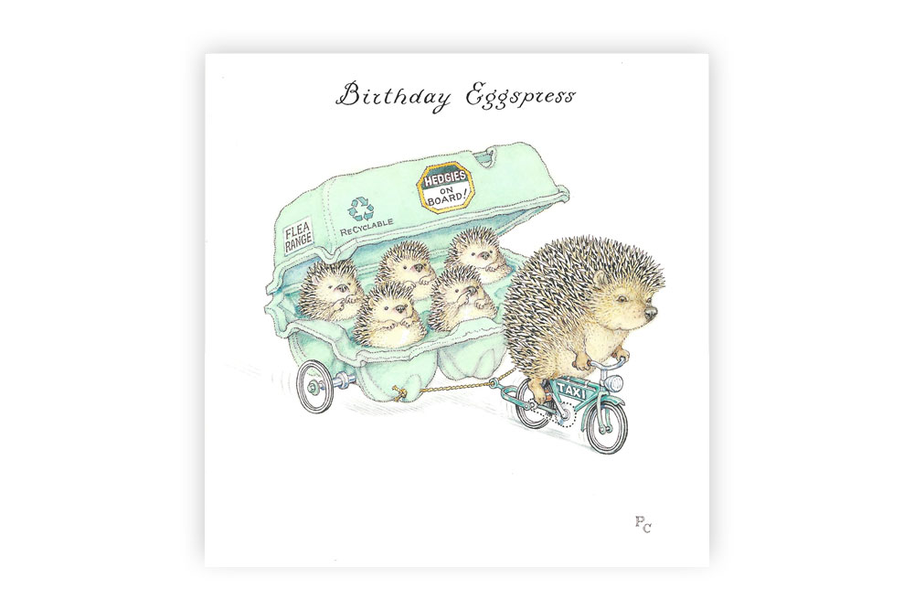 Birthday Eggspress Bicycle Greeting Card