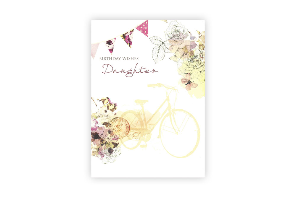 Daughter Bicycle Birthday Card
