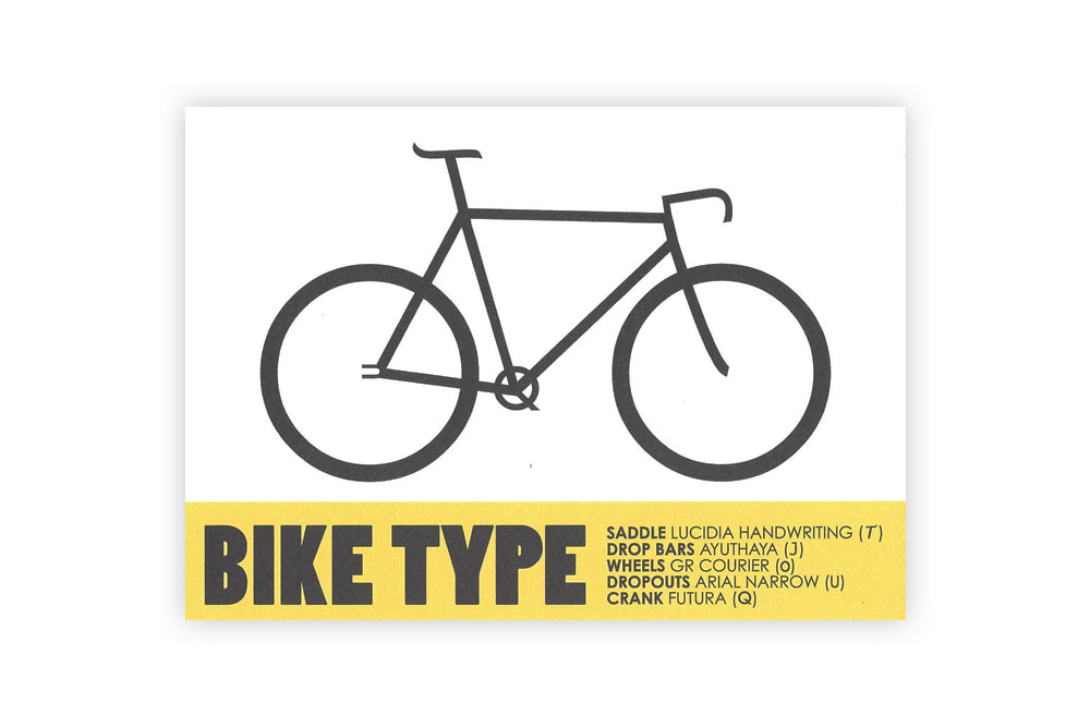 Bike Type Bicycle Greeting Card – Rebecca J Kaye