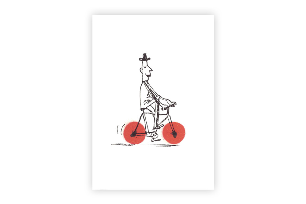 Hot Wheels Hat Bicycle Greeting Card – Simon Spilsbury