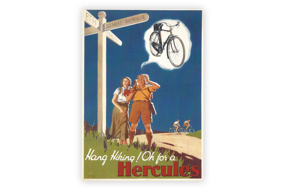 Hang Hiking Bicycle Greeting Card