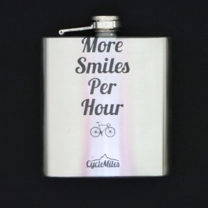 Bicycle Hip Flask - More Smiles per Hour - Mans Bicycle