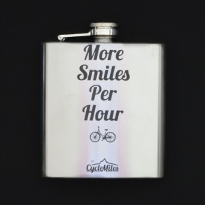 Bicycle Hip Flask - More Smiles per Hour - Ladies Bicycle