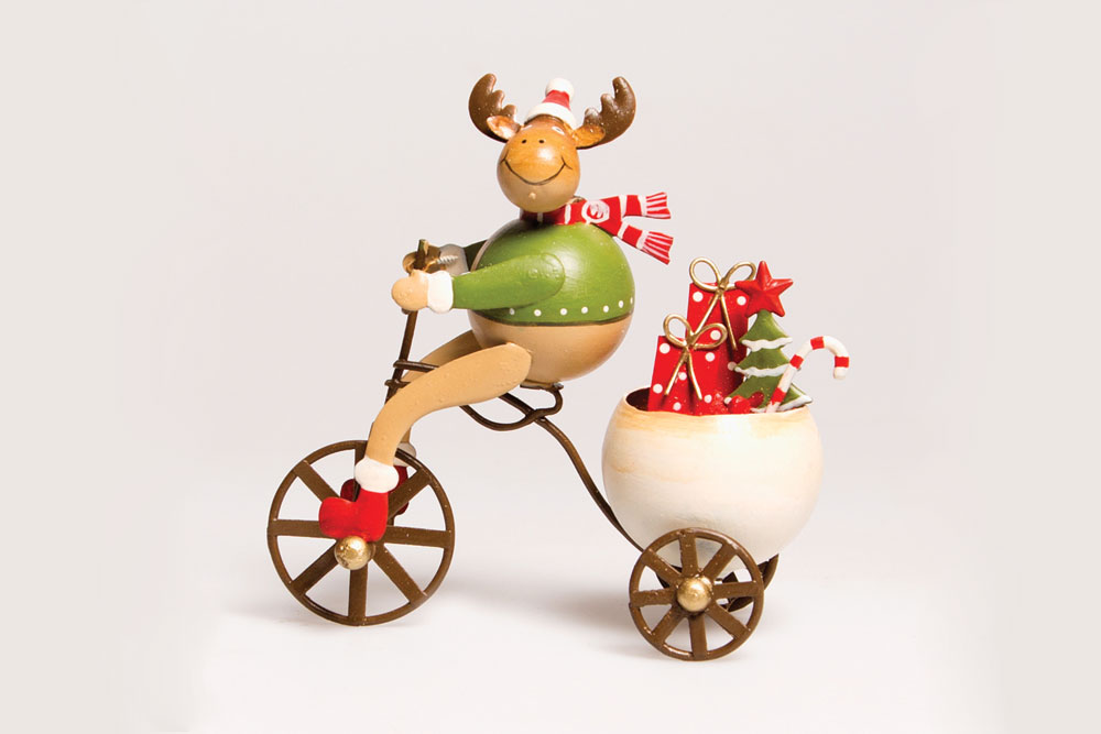 Christmas Bicycle Decoration – Reindeer on a Bicycle