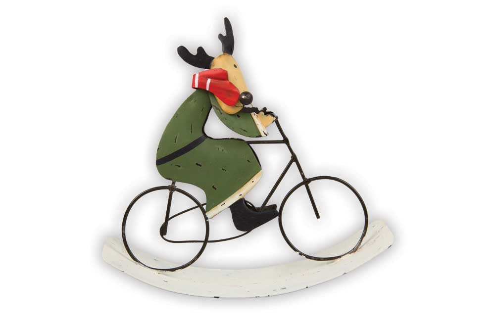 Christmas Bicycle Decoration – Rocking Reindeer on a Bicycle