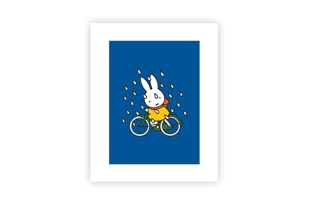 Miffy on a Bicycle Cycling Print