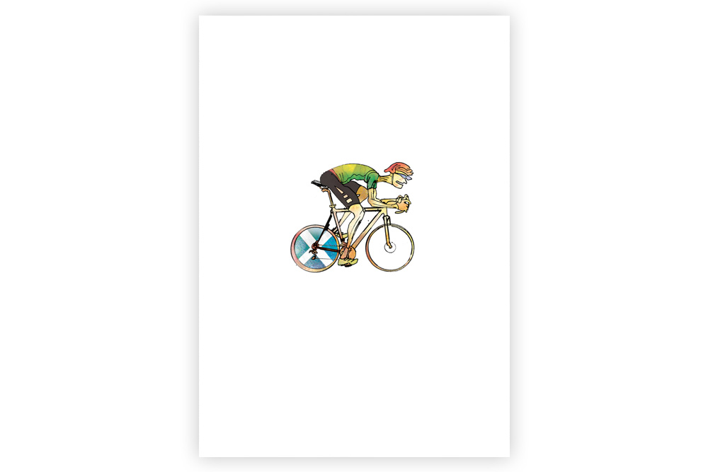 Lone Racer 032 Cycling Print – Simon Spilsbury