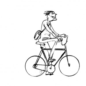 Man and Bike Cycling Print – Simon Spilsbury