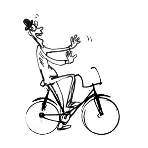 Man and Bike Cycling Print – Simon Spilsbury