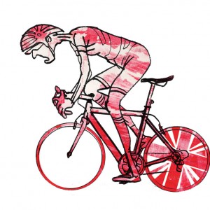 Roadies 02 Cycling Print – Simon Spilsbury