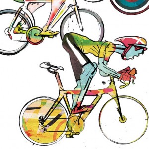 The Race 01 Cycling Print – Simon Spilsbury