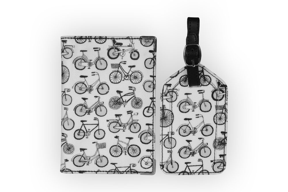 Nicky James Bicycle Passport Cover & Luggage Tag Set