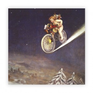 Christmas Delivery Bicycle Christmas Card x8