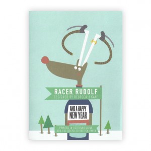 Rudolf Bicycle Christmas Card x 6 – Rebecca J Kaye