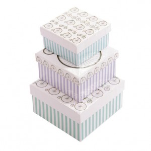 Set of 3 Square Bicycle Gift Boxes