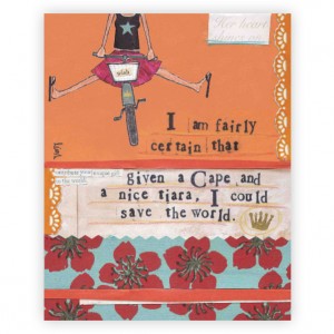 Curly Girl Tiara Bicycle Art Block