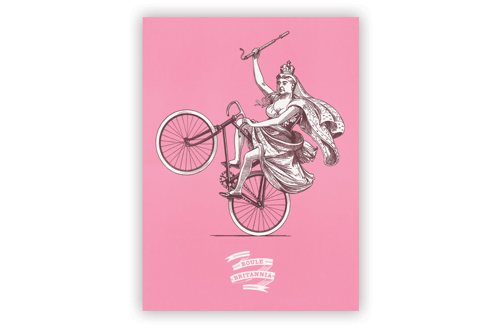 Pink Roule Britannia Screenprint by Otto von Beach