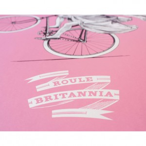 Pink Roule Britannia Screenprint by Otto von Beach