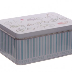 Pack of 2 Rectangle Bicycle Tins