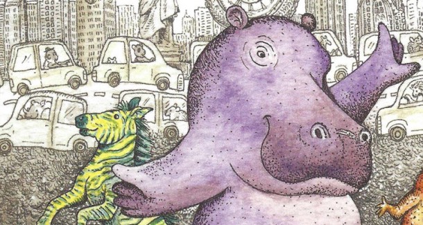 Hippo-On-a-Unicycle-Greeting-Card