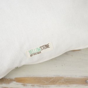 Yellowstone White Bicycle Pattern Cushion